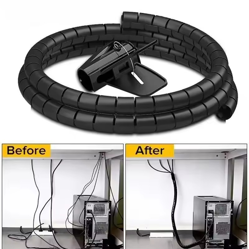 Cable Lock Flexible - 2M/1M Tubo Protettivo Flessibile a Spirale