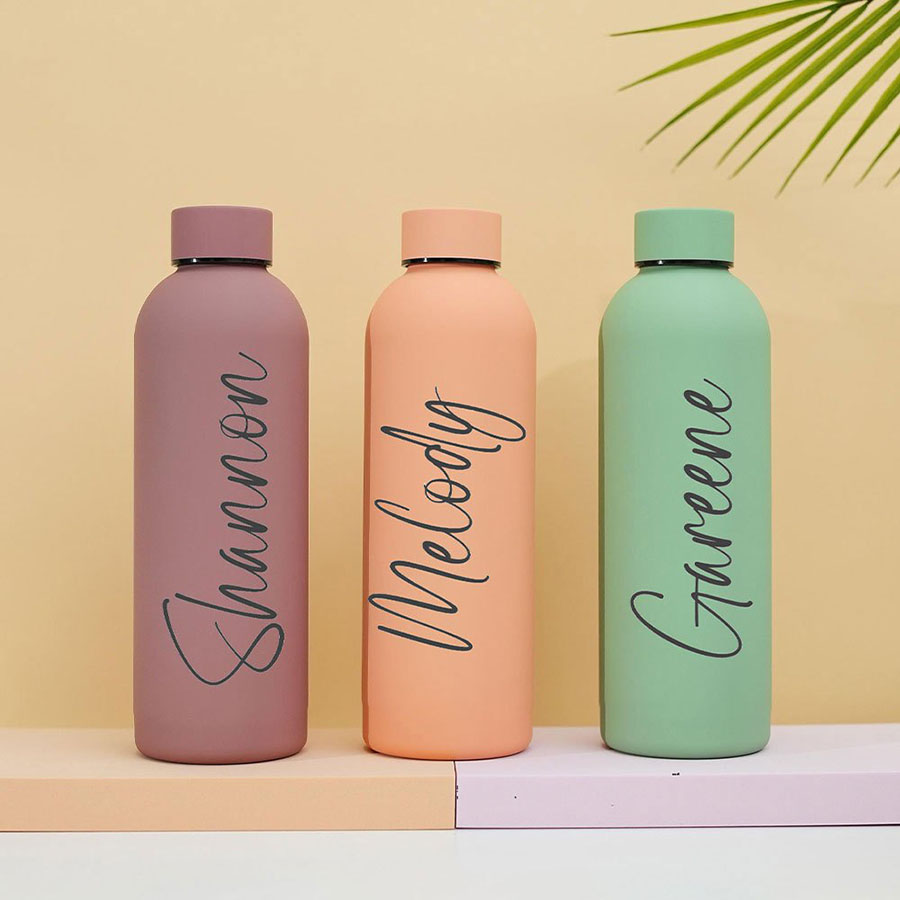 Commuting By Bike - Borraccia in acciaio inossidabile opaco con
